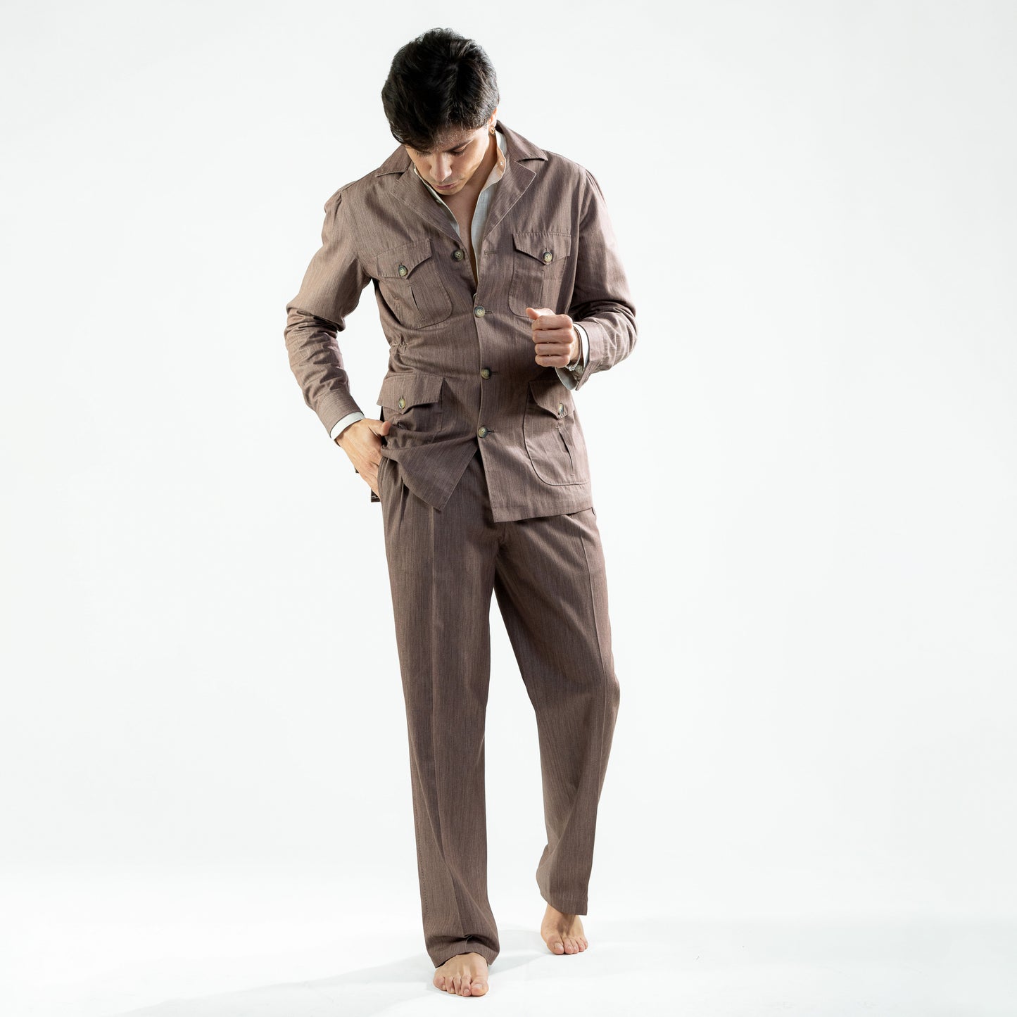 Giacca Safari con coulisse interna