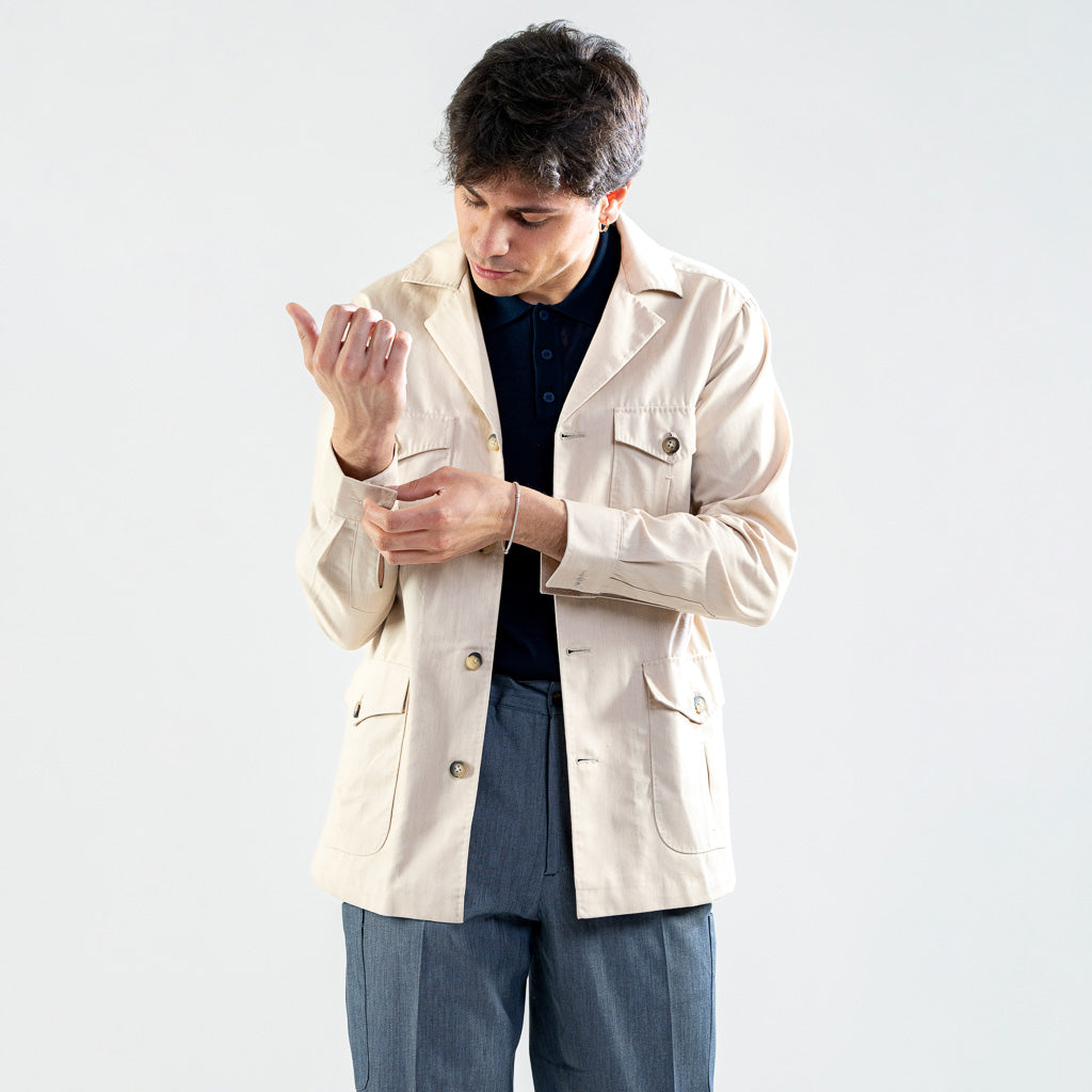 Giacca Safari con coulisse interna