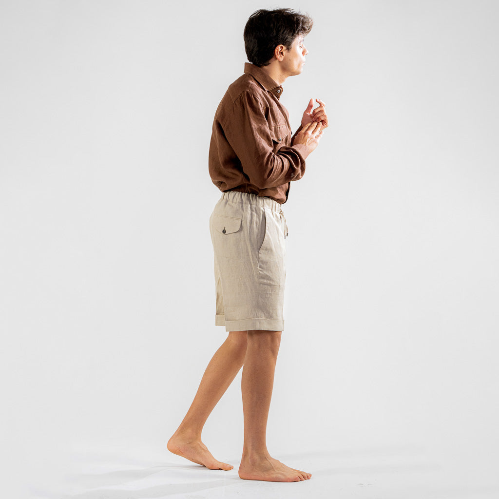 Jogging short senza pinces Lino Irlandese