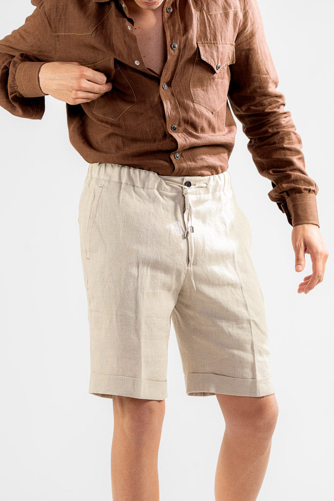 Camicia Western 100% lino