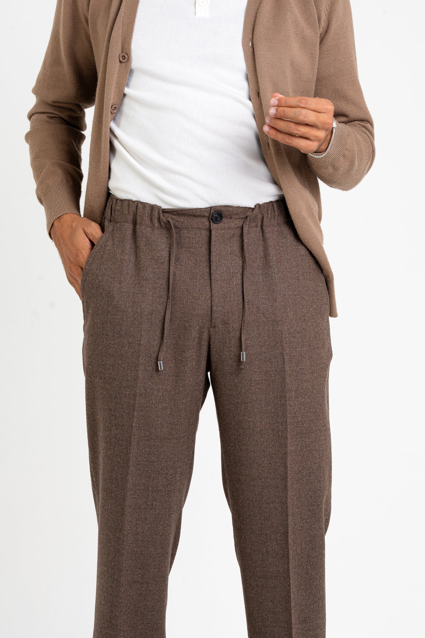 Jogging flanellina senza pinces