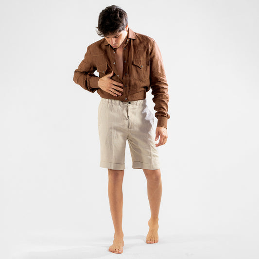 Jogging short senza pinces Lino Irlandese